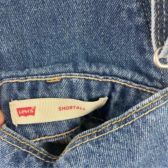 Levi's Denim Distressed Shortall Kids Size 16 - Picture 11 of 14
